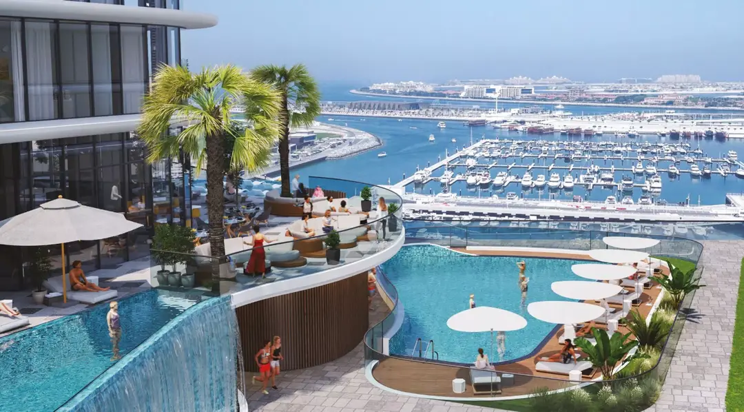 صوبه سيهافن تاور ب — مسبح — مسبح خارجي — amenity | Profound Properties, Dubai