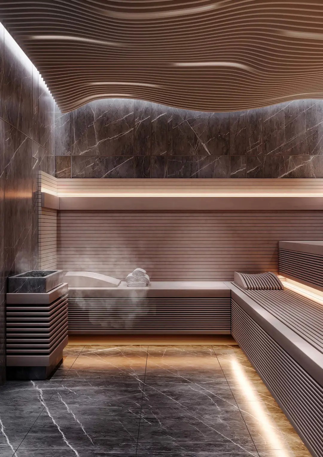 Burj Azizi — Health & Wellness — Saunas — amenity | Profound Properties, Dubai