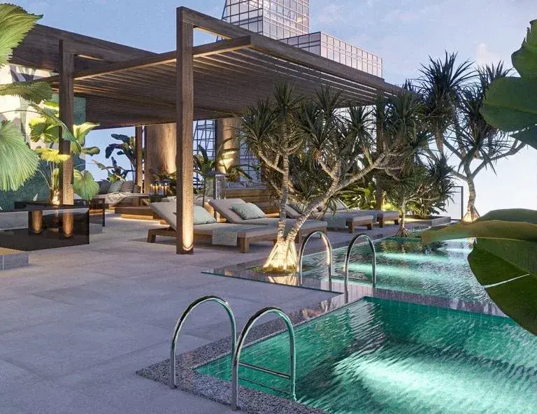 Marwa Heights Apartments — Schwimmbäder — Freibad — amenity | Profound Properties, Dubai