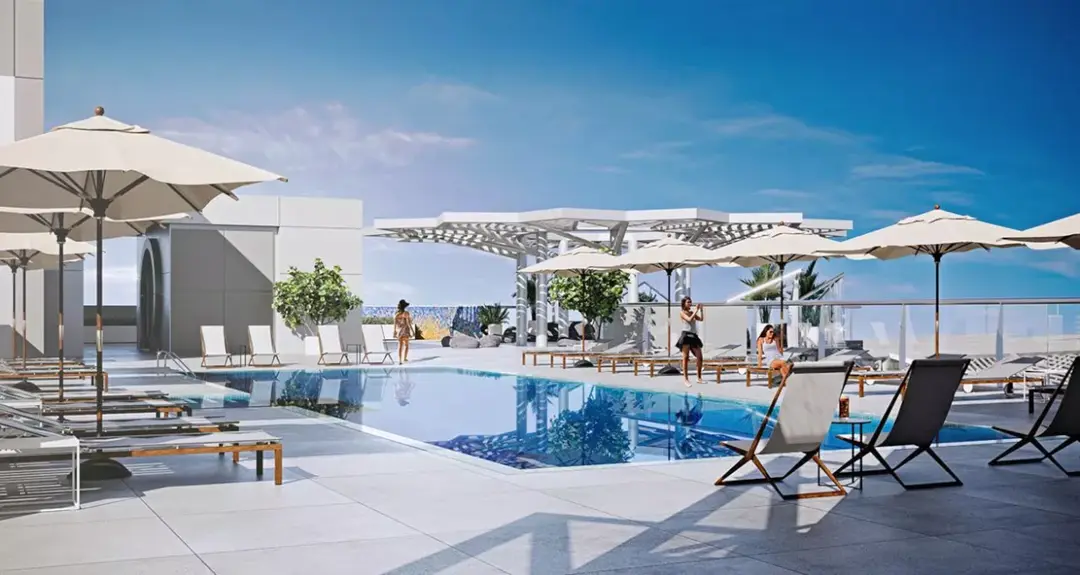 Golf Views Seven City — Swimming Pools — Outdoor Swimming Pool — amenity | Profound Properties, Dubai