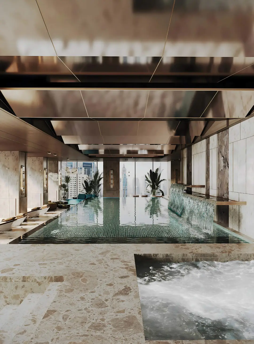 Burj Azizi — Swimming Pools — Indoor Pool — amenity | Profound Properties, Dubai