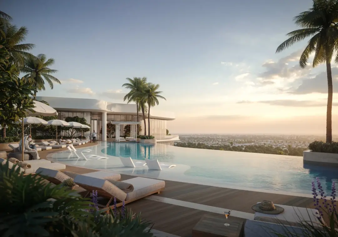 15 Cascade — Swimming Pools — Infinity Swimming Pool — amenity | Profound Properties, Dubai