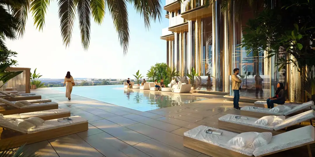 ОУН Б Тауэр — Бассейны — Открытый бассейн — amenity | Profound Properties, Dubai