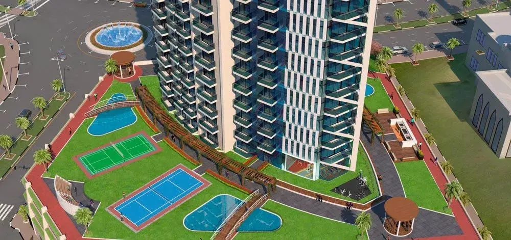 Мираклз Тауэр — Спорт — Теннисный корт — amenity | Profound Properties, Dubai