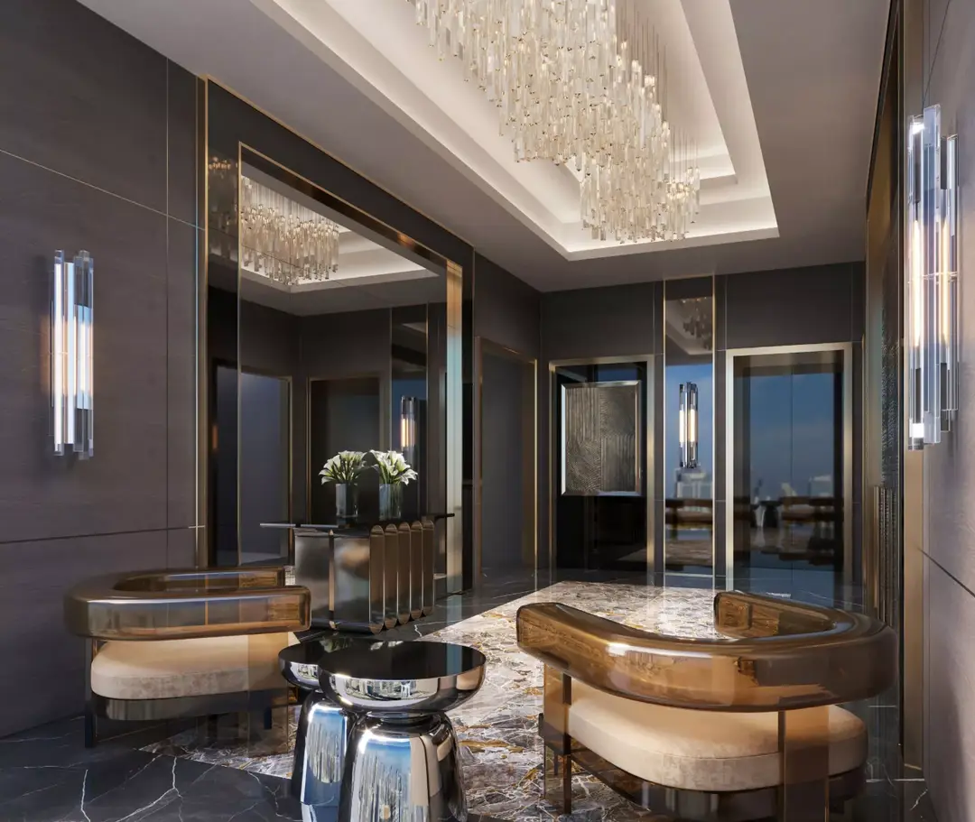 Burj Binghatti Jacob & Co Residences — Sozial & Event — Lounge-Bereich — amenity | Profound Properties, Dubai