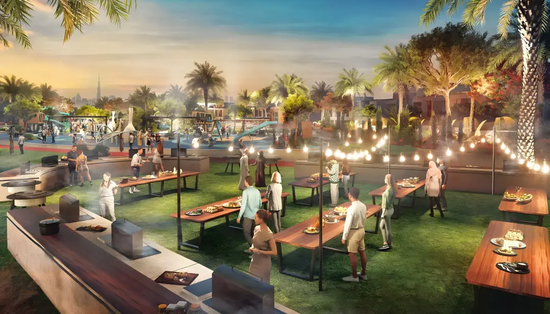 Riverside Views (Residences) — Social & Event — Barbecue Area — amenity | Profound Properties, Dubai