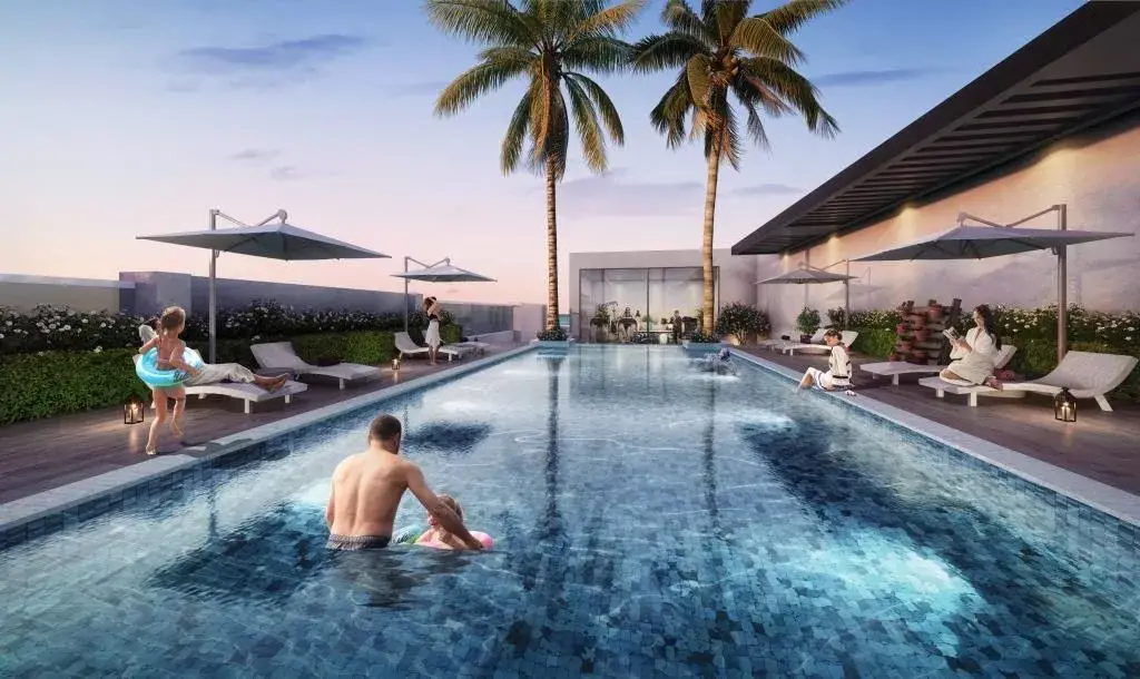爱迪生公寓 — 游泳池 — 室外游泳池 — amenity | Profound Properties, Dubai