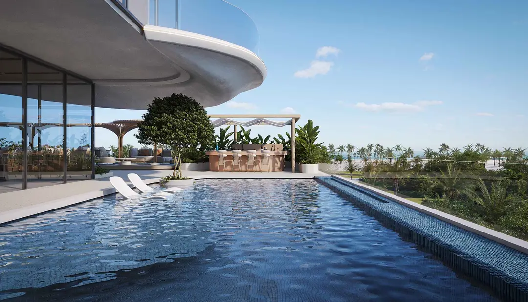 Agua Residences — مسبح — مسبح إنفينيتي — amenity | Profound Properties, Dubai