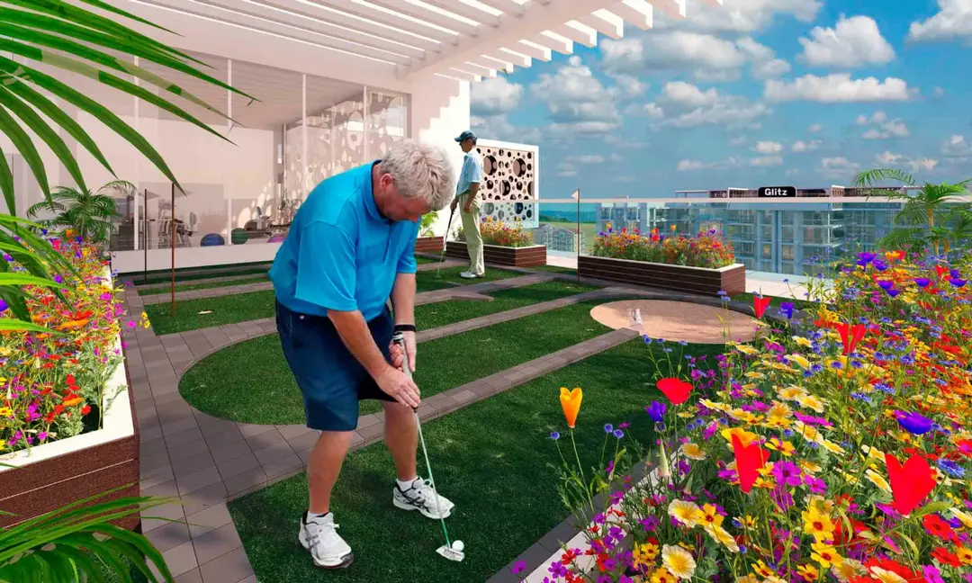 Glitz Residence 2 — Sports — Mini Golf Course — amenity | Profound Properties, Dubai