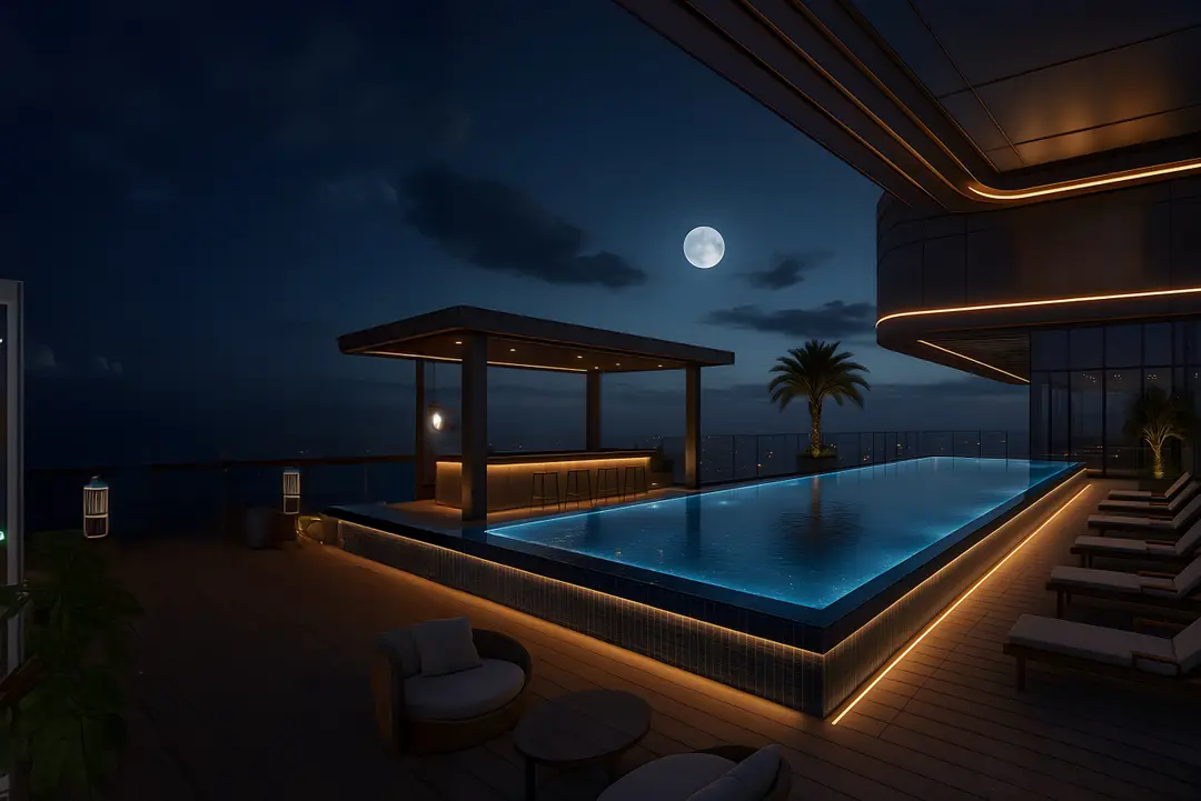 Wadi Hills — Swimming Pools — Infinity Swimming Pool — amenity | Profound Properties, Dubai