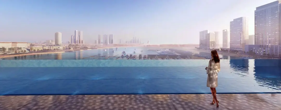 Dubai Harbour Residences — Swimming Pools — Infinity Swimming Pool — amenity | Profound Properties, Dubai
