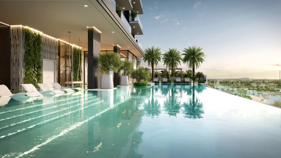 Riverton — Swimming Pools — Infinity Swimming Pool — amenity | Profound Properties, Dubai