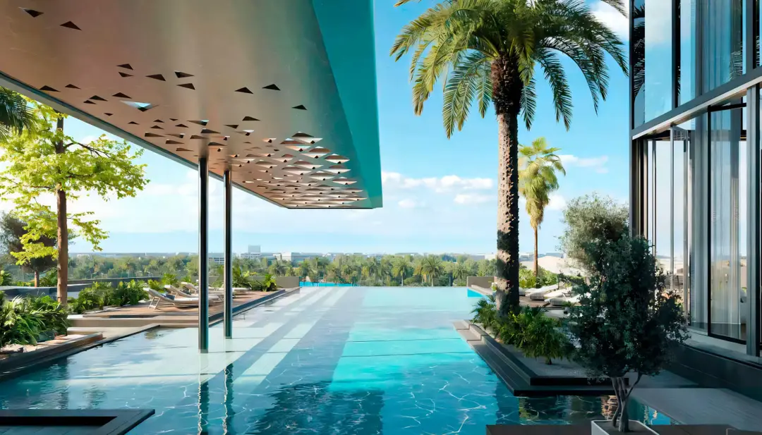 The Highgrove - MBR City — Swimming Pools — Infinity Swimming Pool — amenity | Profound Properties, Dubai
