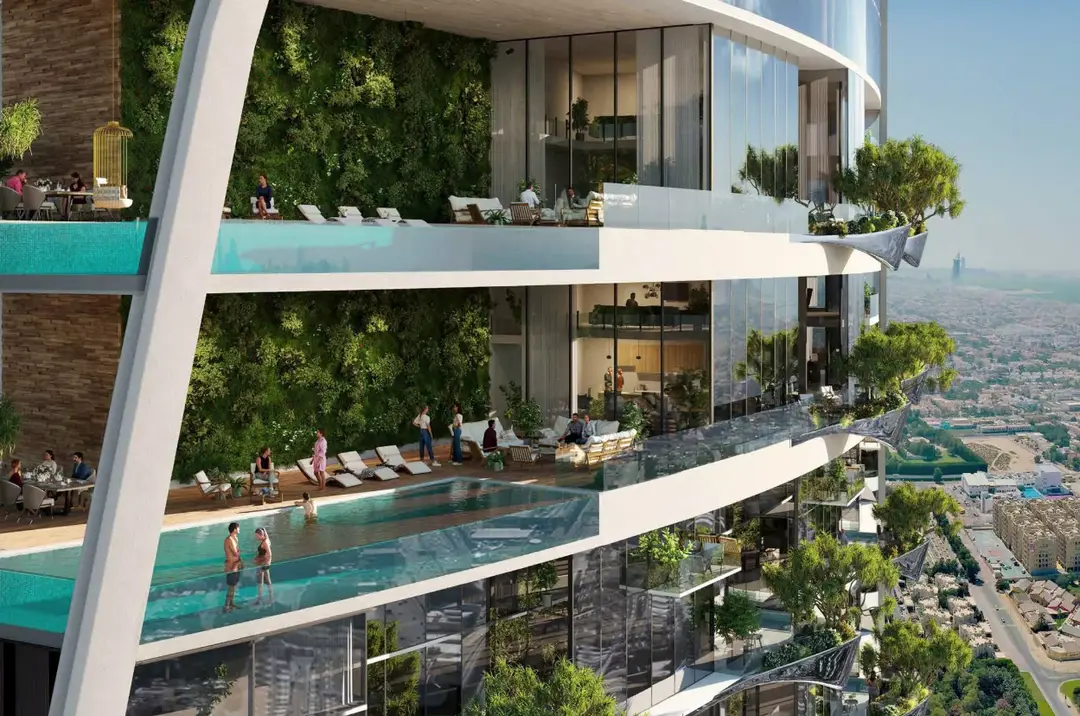 Safa One — Swimming Pools — Infinity Swimming Pool — amenity | Profound Properties, Dubai