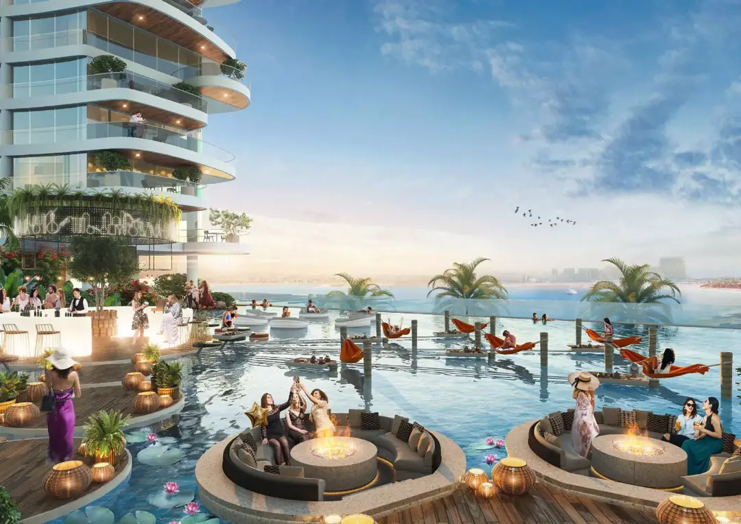 DAMAC Bay by Cavalli - Dubai Harbour — Swimming Pools — Outdoor Swimming Pool — amenity | Profound Properties, Dubai
