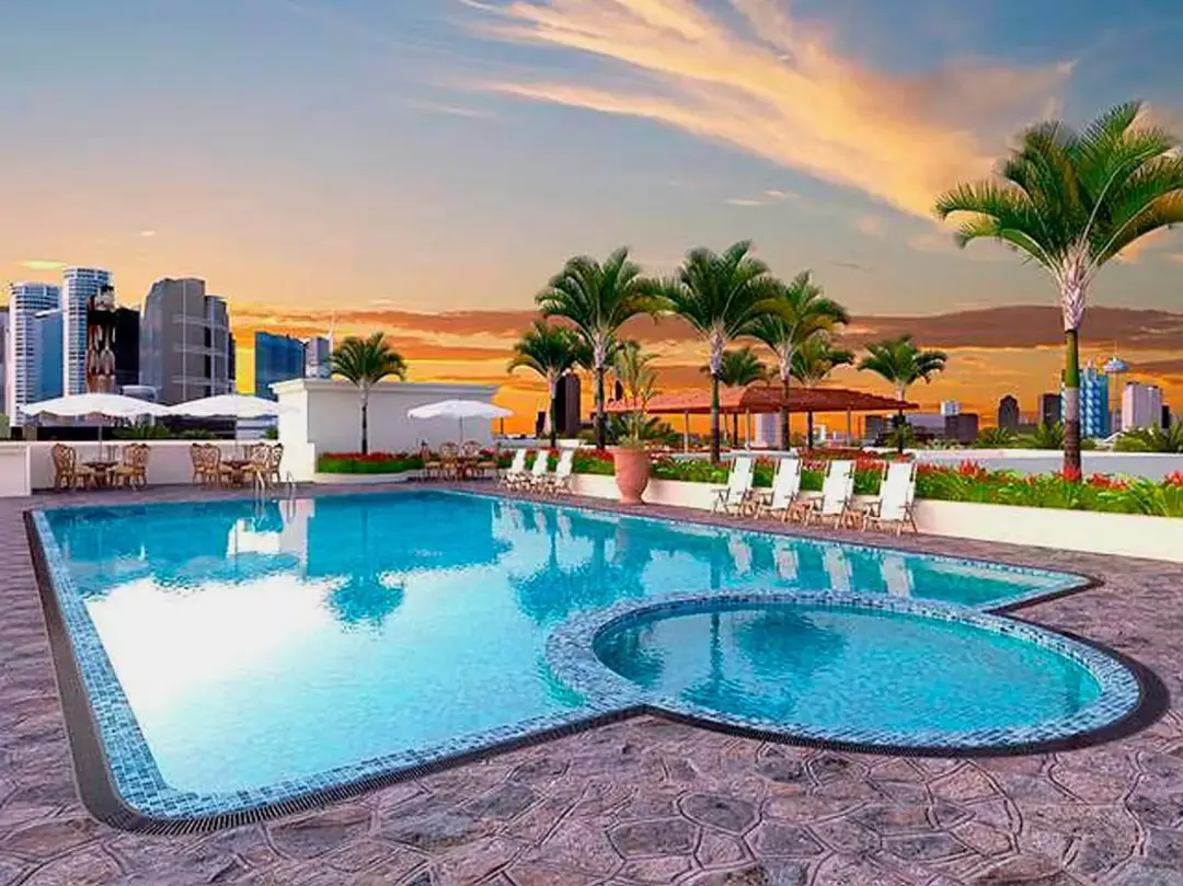 باسيفيك إدمونتون إلم — مسبح — مسبح خارجي — amenity | Profound Properties, Dubai
